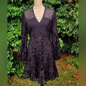 Ina black net dress